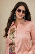 Trendy Coord set | Silk Blend Ethnic Top & Trouser Set (Size - 40)